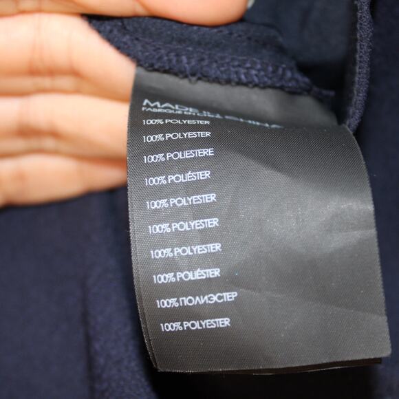 CLUB MONACO Lorenny Jumpsuit Straight Leg Navy Blue Belted Cross Front | 2 - Picture 11 of 11